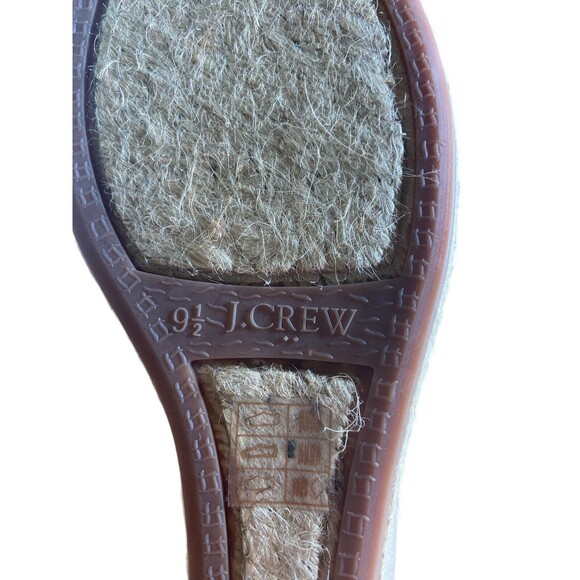 J. Crew Women’s Shoes Size 9.5 Cream Canvas Espadrille Wedges in Flax AL003 - Picture 9 of 11